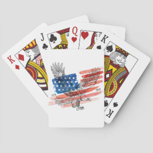 USA 250 - Amerikanische Flagge - Weißkopfseeadler Spielkarten
