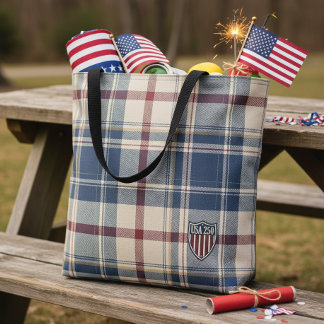 USA 250 Amerikanisches Karomuster Schild Motiv ID1 Tasche