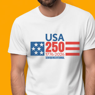 USA 250 - Amerikas 250. Geburtstag - Sterne Streif T-Shirt