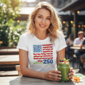 USA 250 Berry Flag Healthy Patriot T‑Shirt T-Shirt