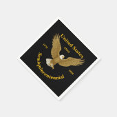 USA 250 Black Elegant Paper Cocktail Napkins Serviette (Ecke)