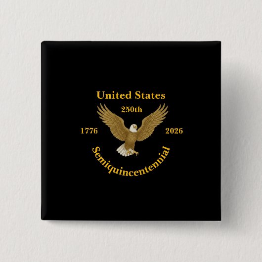 USA 250 Elegant Black Buttons (Vorderseite)