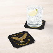 USA 250 Elegant Black Paper Coasters Untersetzer (Vor Ort)