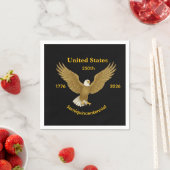 USA 250 Elegant Black Paper Napkins Serviette (Beispiel)