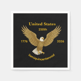 USA 250 Elegant Black Paper Napkins Serviette