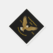 USA 250 Elegant Black Paper Napkins Serviette (Ecke)
