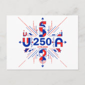 USA 250 FEIERTAGSPOSTKARTE (Vorderseite)