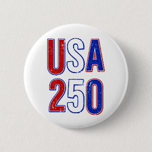 USA 250. Geburtstag 1776-2026 Patriotisch Amerikan Button