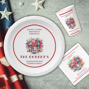 USA 250. Geburtstag - Amerikas Feier Pappteller