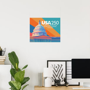 USA 250. Geburtstag - Capital Dome Amerika Poster