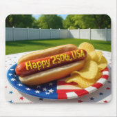 USA 250. Geburtstag Hot Dog Mousepad (Vorne)