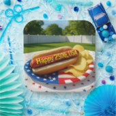 USA 250. Geburtstag Hot Dog Pappteller (Party)
