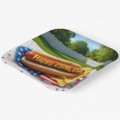 USA 250. Geburtstag Hot Dog Pappteller (Gewinkelt)