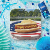 USA 250. Geburtstag Hot Dog Pappteller (Party)