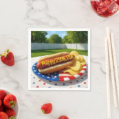 USA 250. Geburtstag Hot Dog Serviette (Beispiel)