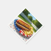 USA 250. Geburtstag Hot Dog Serviette (Ecke)