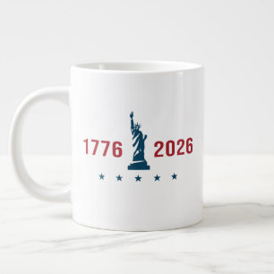 USA 250. Geburtstag Liberty 1776 2026 Patriotische Jumbo-Tasse