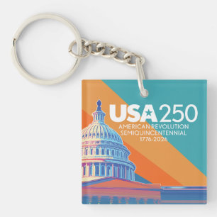 USA 250. Geburtstags-Hauptstadt - Amerika-Feier Schlüsselanhänger
