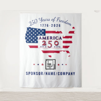 USA 250. Geburtstags-Patriotische Amerikanische Fl Wandteppich