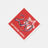 USA 250. Geburtstagsband und Stern Serviette (Ecke)