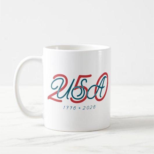 USA 250 ★ Gegr. 1776 Kaffeetasse (Links)