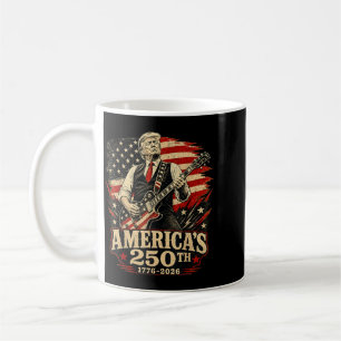USA 250. Gitarre spielen am 4. Juli 250. Jahrestag Kaffeetasse
