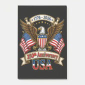 USA 250-Jahr-Feier Post-it Klebezettel (Vorderseite)
