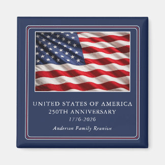 USA 250-Jahr-Jubiläum Patriotische Familienzusamme Magnet