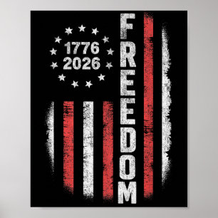 USA 250 Jahre 1776-2026 Freiheit Vintage Amerikani Poster