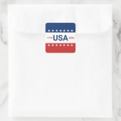 USA 250 Jahre 1776 2026 Red White Blue Quadratischer Aufkleber (Tasche)