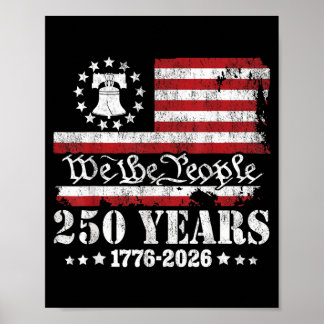 USA 250 Jahre 1776-2026 We The People Freiheitsglo Poster