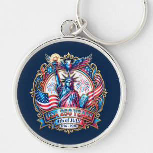 USA 250 Jahre 4. Juli 1776-2026 Schlüsselanhänger