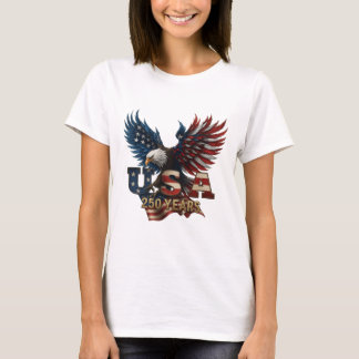 USA 250 Jahre Adler Flagge Grafik T-Shirt