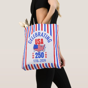 USA 250 Jahre am 4. Juli Amerikanisch feiern Tasche