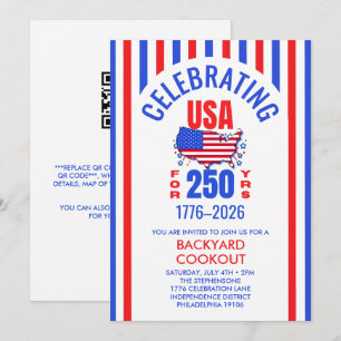 USA 250 Jahre BBQ-Grillfest am 4. Juli Einladung