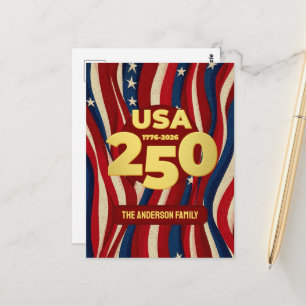 USA 250 Jahre Benutzerdefinierte Patriotische  Postkarte