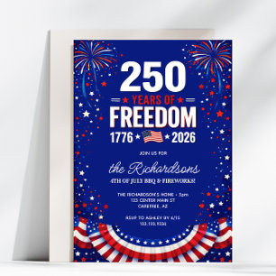 USA 250 Jahre Familien-BBQ-Party Einladung