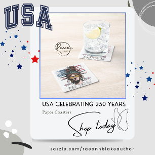 USA 250 Jahre feiern Papier Untersetzer