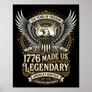 USA 250 Jahre Fourth of July patriotisch 1776 Poster