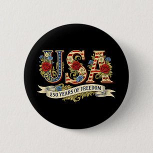 USA 250 Jahre Freiheit 1776 2026 Amerika 250. Jubi Button