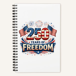 USA 250 Jahre Freiheit American Flag Design Notizblock