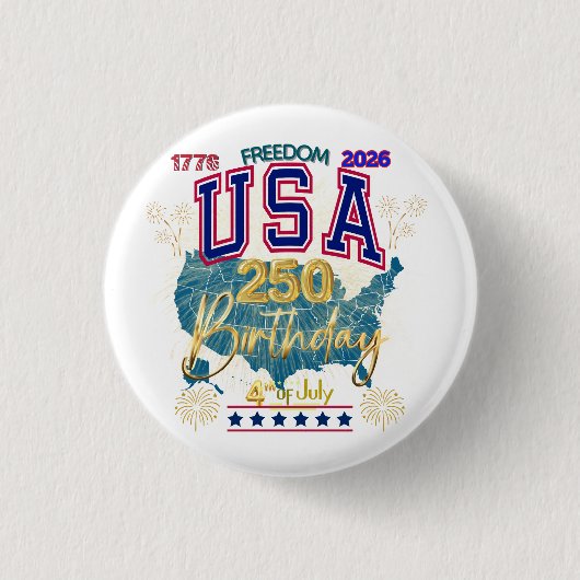 USA 250 JAHRE FREIHEIT BUTTON (Vorderseite)