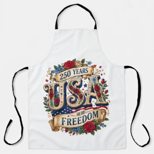 USA 250 Jahre Freiheit Floral Americana Schürze