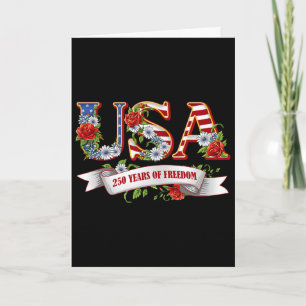 Usa 250 Jahre Freiheit Patriotische Wildblume 4.  Karte