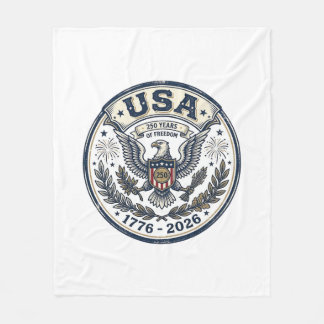 USA 250 Jahre Freiheit Vintage Adler Abzeichen Shi Fleecedecke