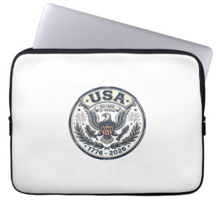 USA 250 Jahre Freiheit Vintage Adler Abzeichen Shi Laptopschutzhülle