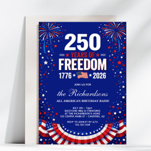 USA 250 Jahre Freiheits-Familienparty Einladung