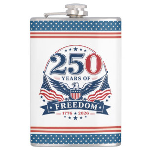 USA 250 Jahre Freiheits-Patriotischer-Adler-Design Flachmann