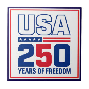USA 250 Jahre Freiheits-Patriotisches Flaggen-Desi Fliese