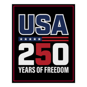 USA 250 Jahre Freiheits-Patriotisches Flaggen-Desi Poster